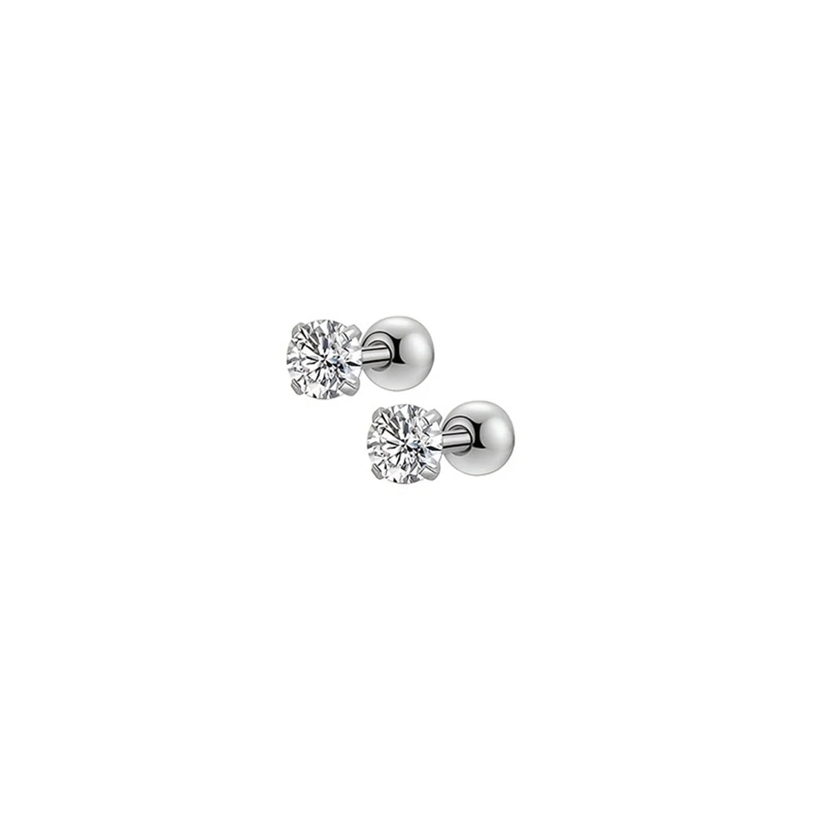 EVISPOL 2-12pcs 316L Stainless Steel Screw Back Stud Earrings Butterfly Heart Flowe additional angle