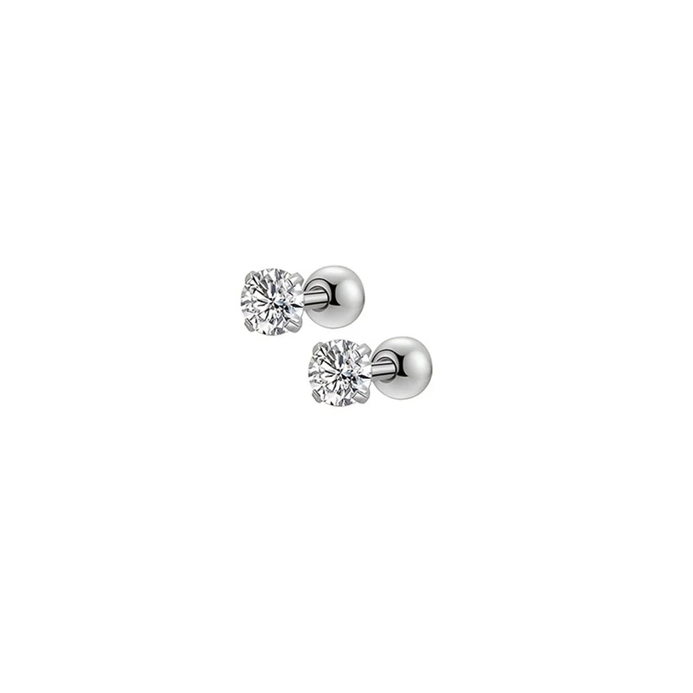 EVISPOL 2-12pcs 316L Stainless Steel Screw Back Stud Earrings Butterfly Heart Flowe additional angle