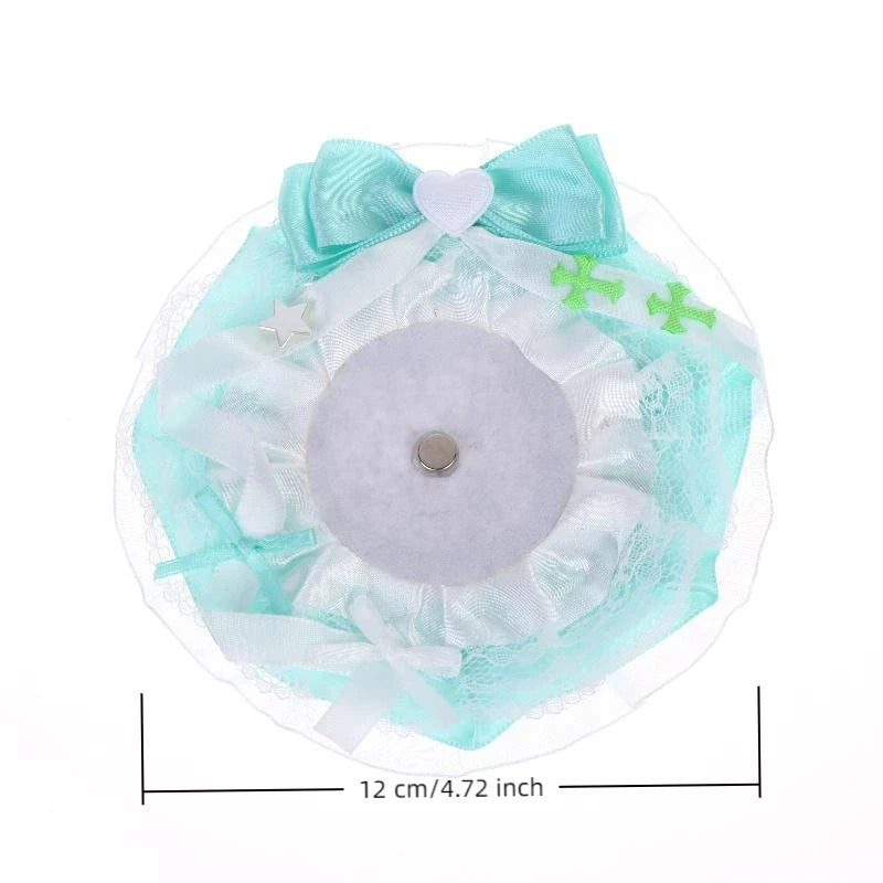 Cute Lolita Badge Display Holder For Ita Bag Anime Handmade Badge Rosette Accessory additional angle
