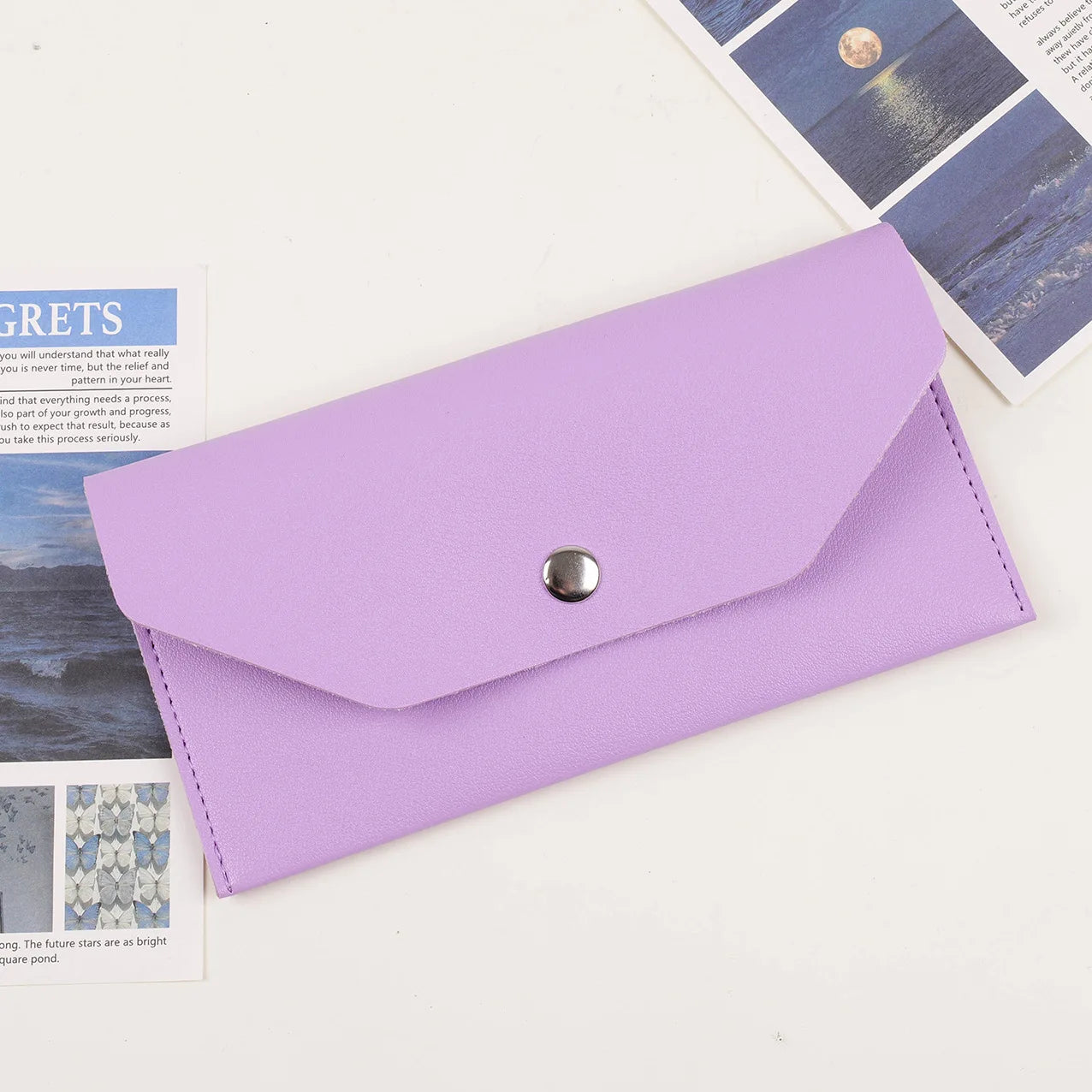 Envelope Coin Money Holder Wallet | PU Leather Classic Fashion Purse for Women alternate view