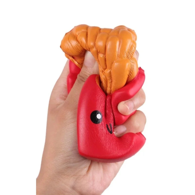 Popcorn Squeeze Toys Kawaii Food Fries Chips Milk Box Slow Rising Soft Squeeze Toy additional angle