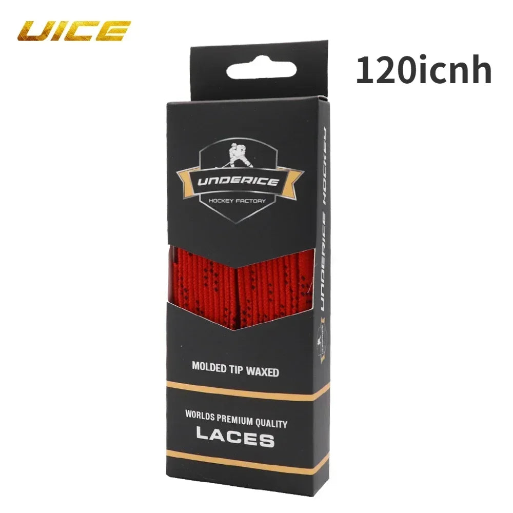 UICE Ice Hockey Shoelaces Box-Packed Ice Hockey Skate Laces 84/96/108/120in Dual Layer close-up view