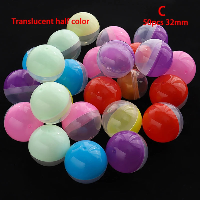 50pc Mini Clear Plastic Capsules | Gashapon Surprise Balls for Vending Machines & DIY alternate view