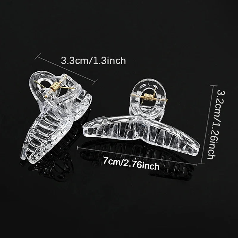 Acrylic Clear Claw Transparent Plastic Hair Clips Blank Hairpin Base for DIY Jewelry Making Fashion Girls Hair Accessories