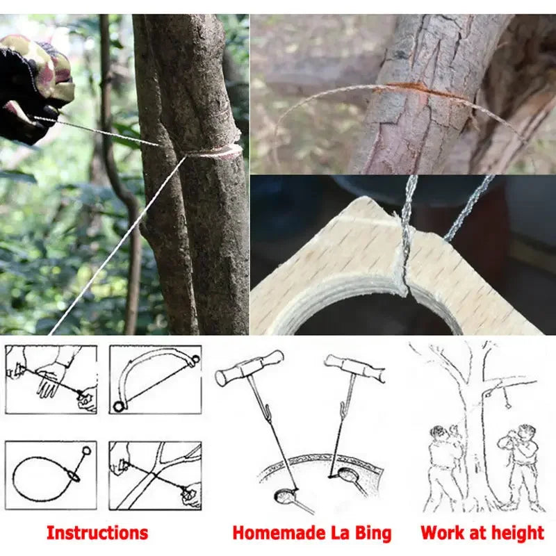 Mini Pocket Wire Saw | Stainless Steel Outdoor Survival Cutting Tool detail view