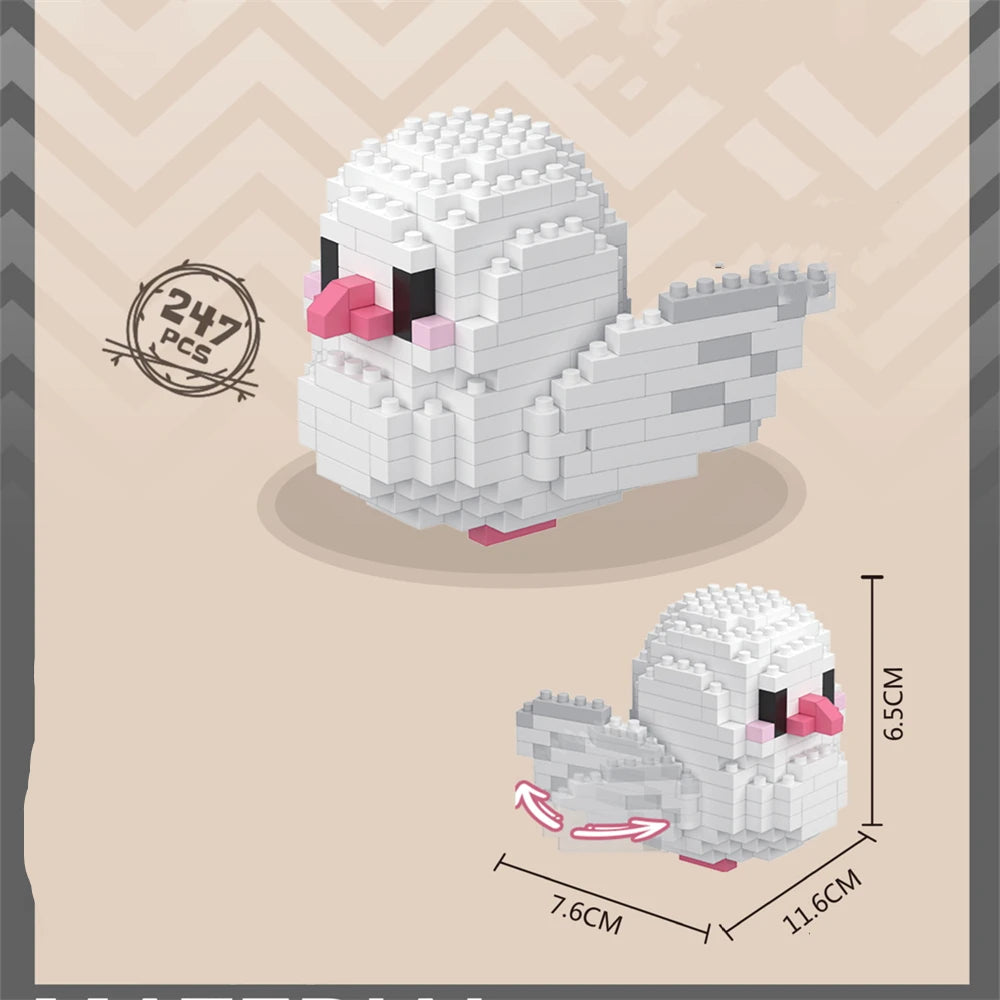 Cute Bird Building Blocks Set | Creative Educational Toy for Teens and Adults close-up view