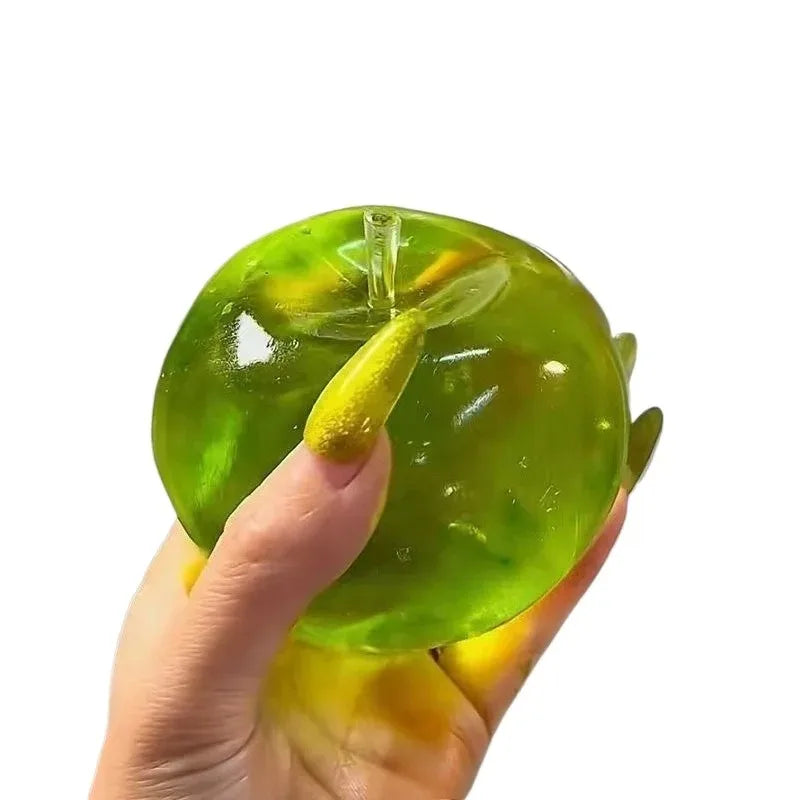Green Apple Honey Cheese Square Squishy | Slow Rebound Decompression Toy for Adults lifestyle view