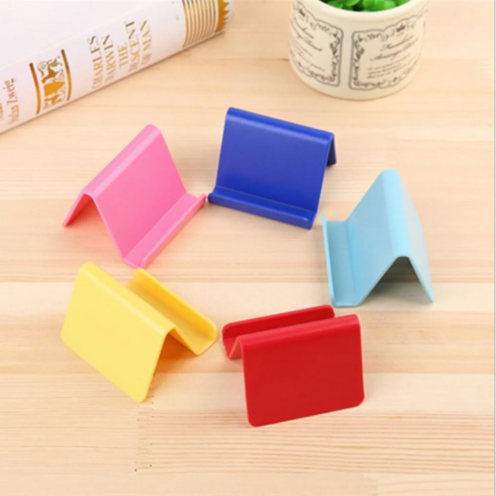 Lazy Bracket Mobile Phone Holder Table Desktop Stand Plastic Desk Mount Candy Color M lifestyle view