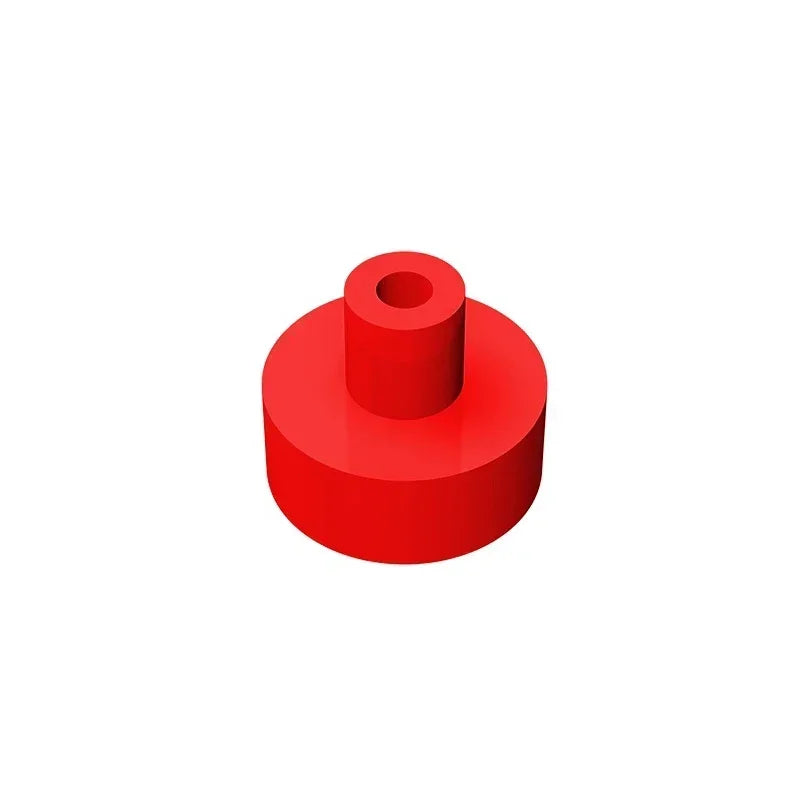 Gobricks Tile Round 1x1 with Bar and Pin Holder | Compatible Building Block additional angle
