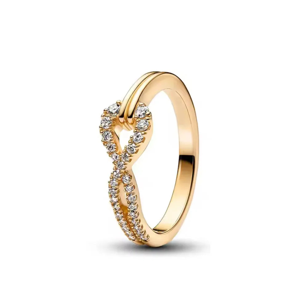 Hot Selling 925 Silver,Heart-shaped,Floral,Butterfly Ring,Size 6 7 8 9,Suitable for Eu close-up view