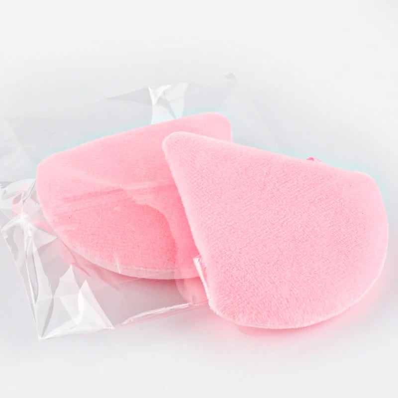 Reusable Triangle Velvet Powder Puffs | Soft Face Makeup Sponges close-up view