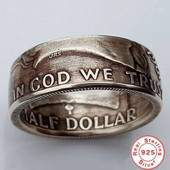 925 sterling silver ring thai silver vintage distressed craft relief ring men's jewelry gift