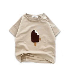 Baby Animal Print Cotton T-Shirt | Short Sleeve Top for Toddlers close-up view