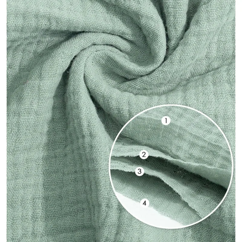 Soft Cotton Gauze Baby Towel Set | Newborn Muslin Handkerchief for Bath and Face additional angle