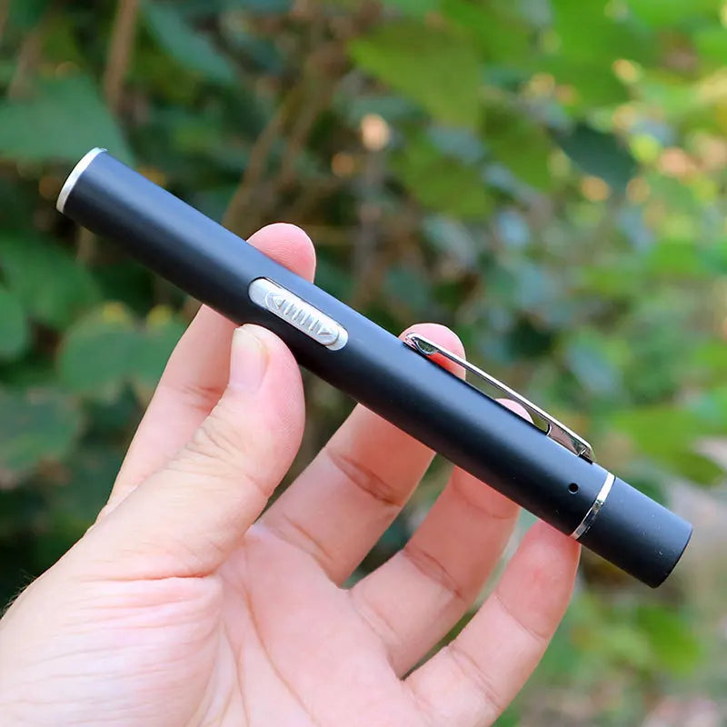 Rechargeable LED Medical Pen Light | Dual Color Temperature Stainless Steel Flashlight detail view