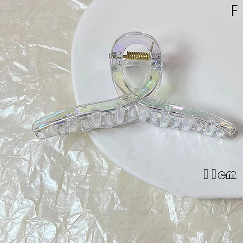 Women Hair Claw Korean Style Transparent Plastic Headband Hairpins Ponytail Claw Clip Crab Hair Accessories Headwear