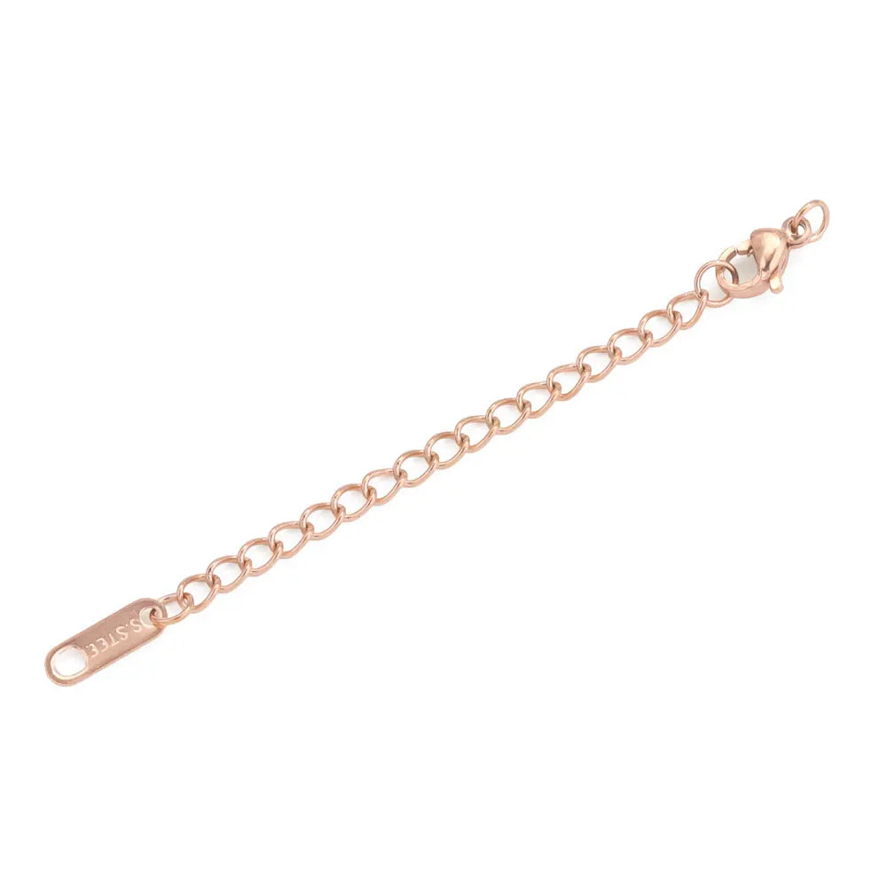 10pcs Stainless Steel Extension Extended Tail Chains With Lobster Clasps For Bracelet Ne detail view
