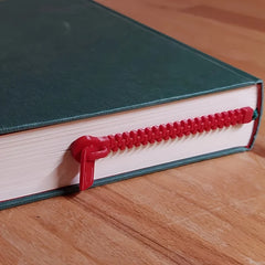 3D Printed Zipper Bookmark for Books, E-Readers, Diaries, Office Use and Gift for Book close-up view