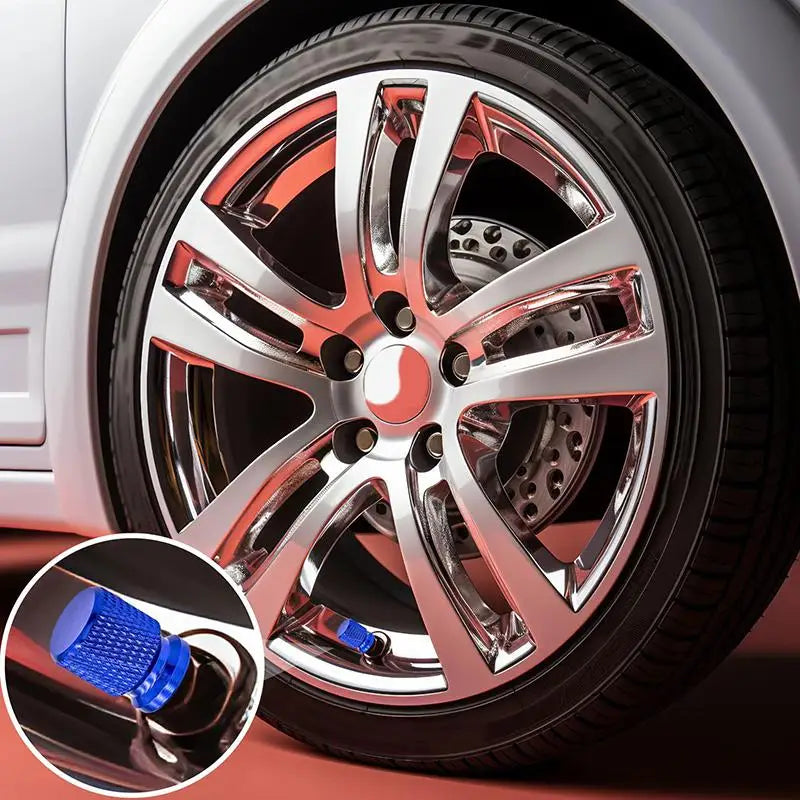 Tire Valve Stem Caps, Anodized Aluminum Wheel Valve Covers Accessories, Universal For lifestyle view