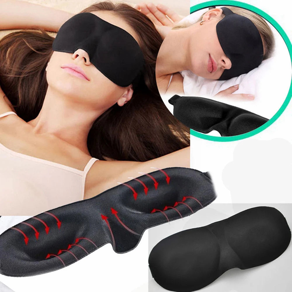 3D Contoured Sleep Eye Mask | Light Blocking Blindfold for Deep Sleep additional angle