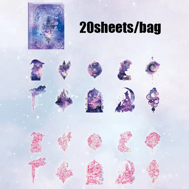 Mr. Paper 20pcs Floral Encounter PET Stickers | Botanical Theme Journal Decor additional angle