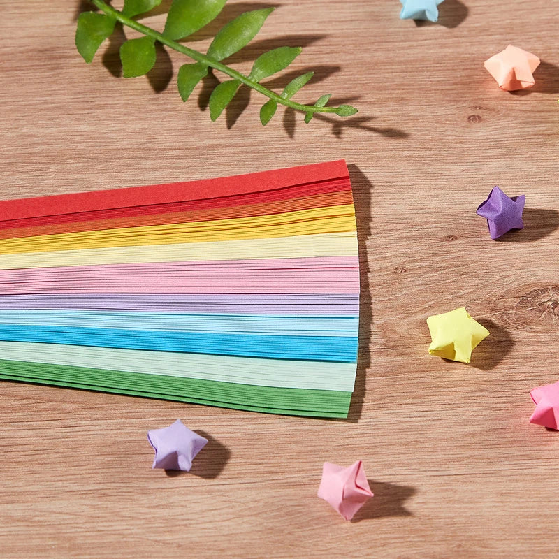 540 Sheets Origami Star Paper Strips | Colorful Lucky Star Folding Paper for DIY Craf lifestyle view