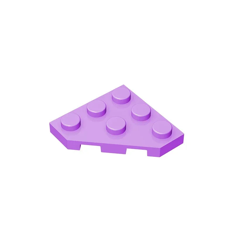 Gobricks GDS-556 Wedge Plate 3 x 3 Cut Corner | Compatible Building Block for DIY additional angle