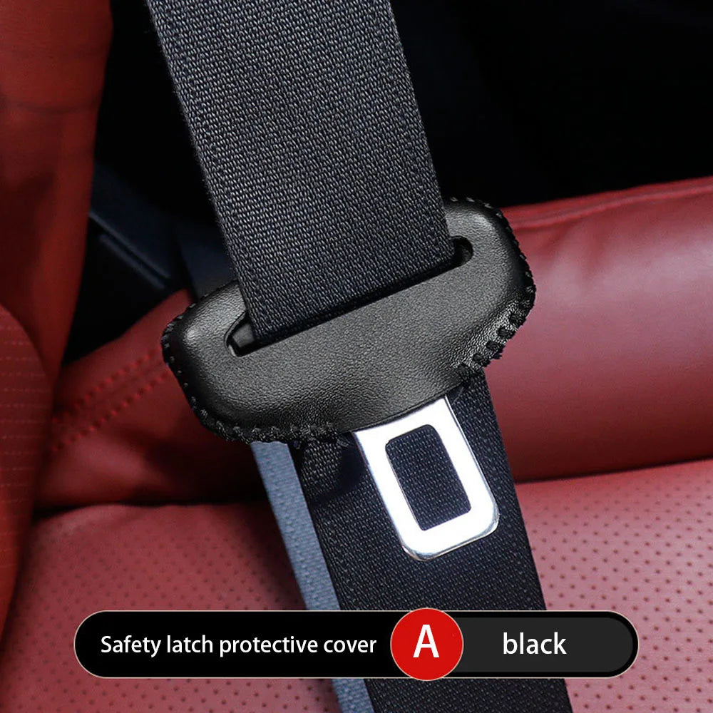 Seat Belt Buckle Cover Protector PU Leather 1 Pack alternate view