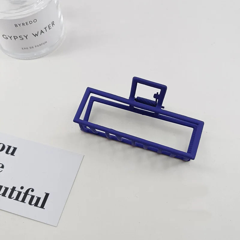 GoldHollow Geometric Hair Clips Metal Hair Claw Cross Hairclip Headband Hairpin Slive lifestyle view
