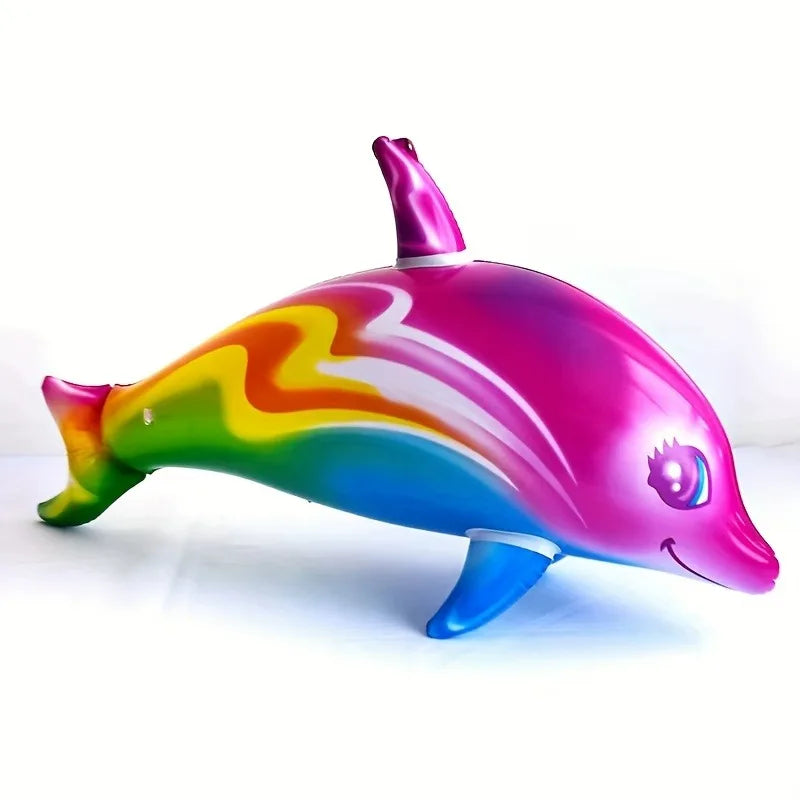 Inflatable Dolphin Pool Toys | Summer Splash Water Party Decorations lifestyle view