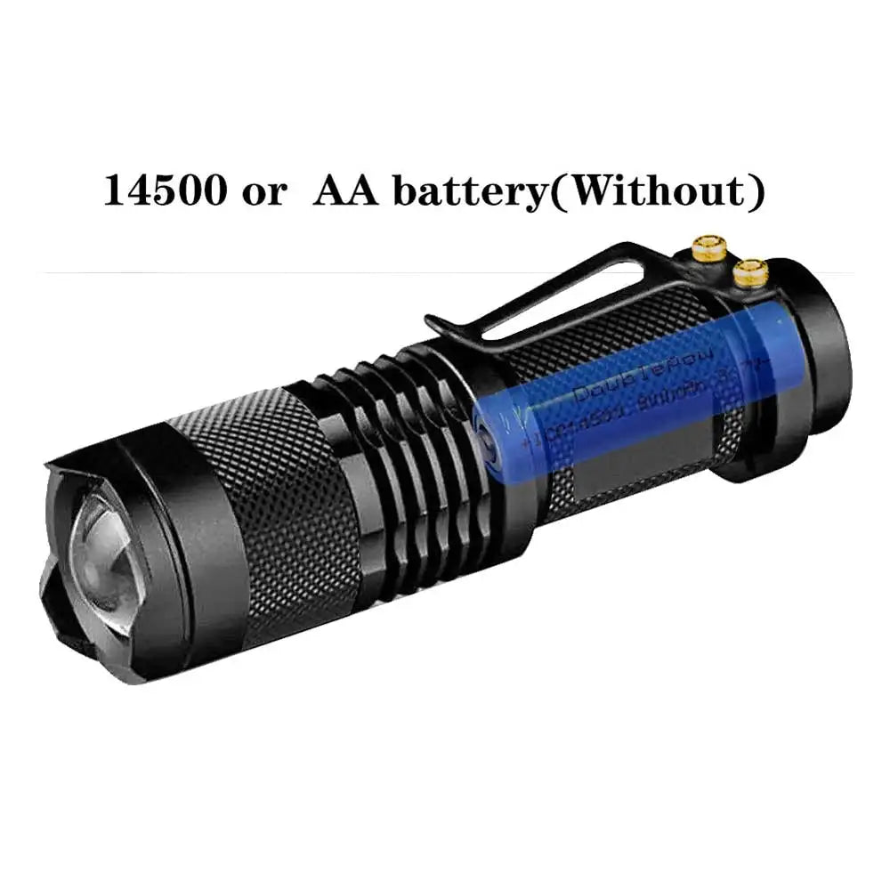 3 Modes Portable LED Flashlight | Zoomable Torch for Outdoor Use close-up view