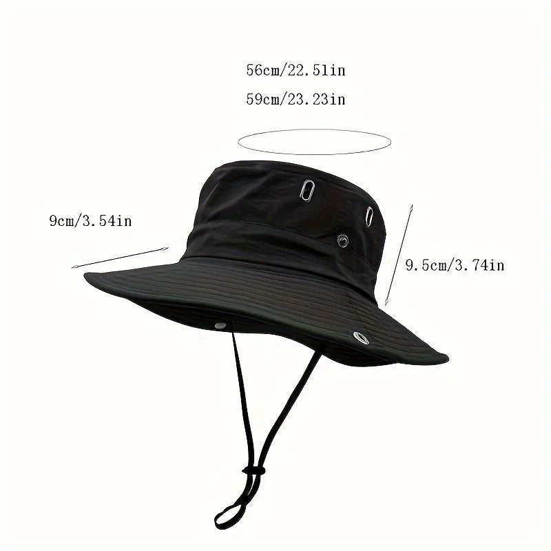 Adjustable Fisherman Hat | Breathable Sun Protection Bucket Hat for Outdoor Sports detail view