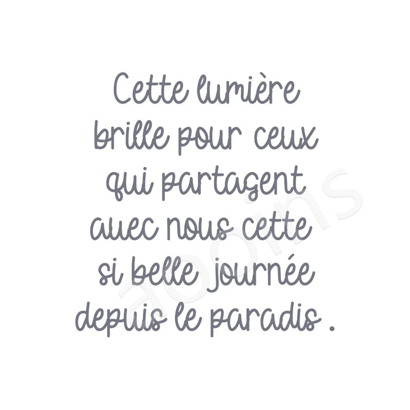 French Lantern Memorial Vinyl Decal Sticker | Wedding and Remembrance Wall Decor alternate view