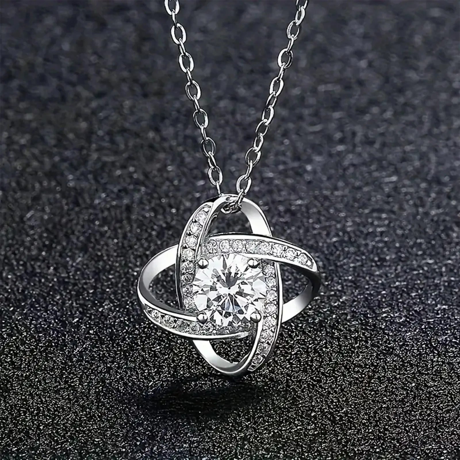 Elegant Love Knot Necklace, 'To My Queen' Perfect for Wife, Girlfriend, Soulmate, Any Ho detail view