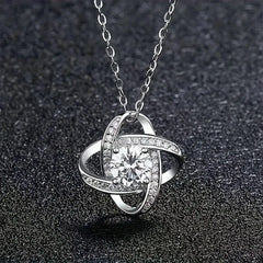 Elegant Love Knot Necklace, 'To My Queen' Perfect for Wife, Girlfriend, Soulmate, Any Ho detail view
