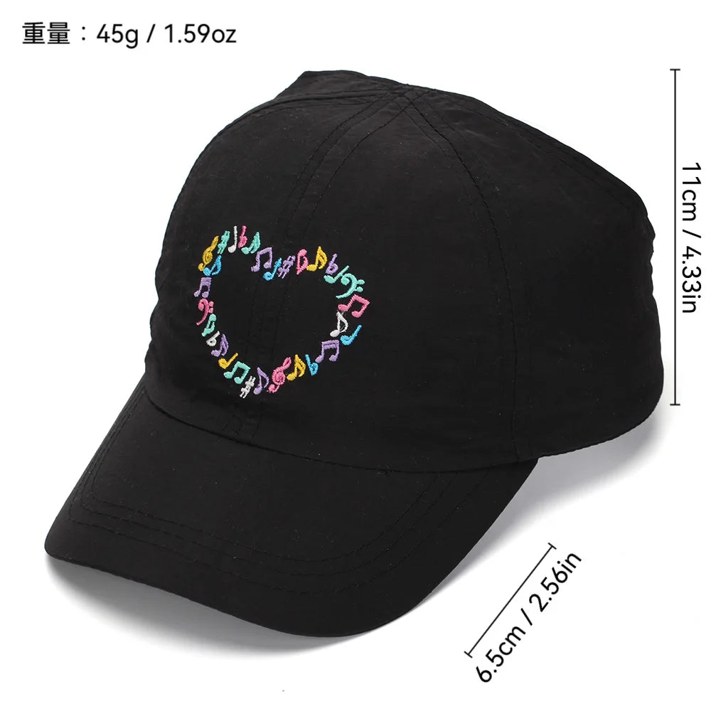 Embroidery Heart Children Baseball Cap for Girls | Ponytail Friendly Sun Hat lifestyle view