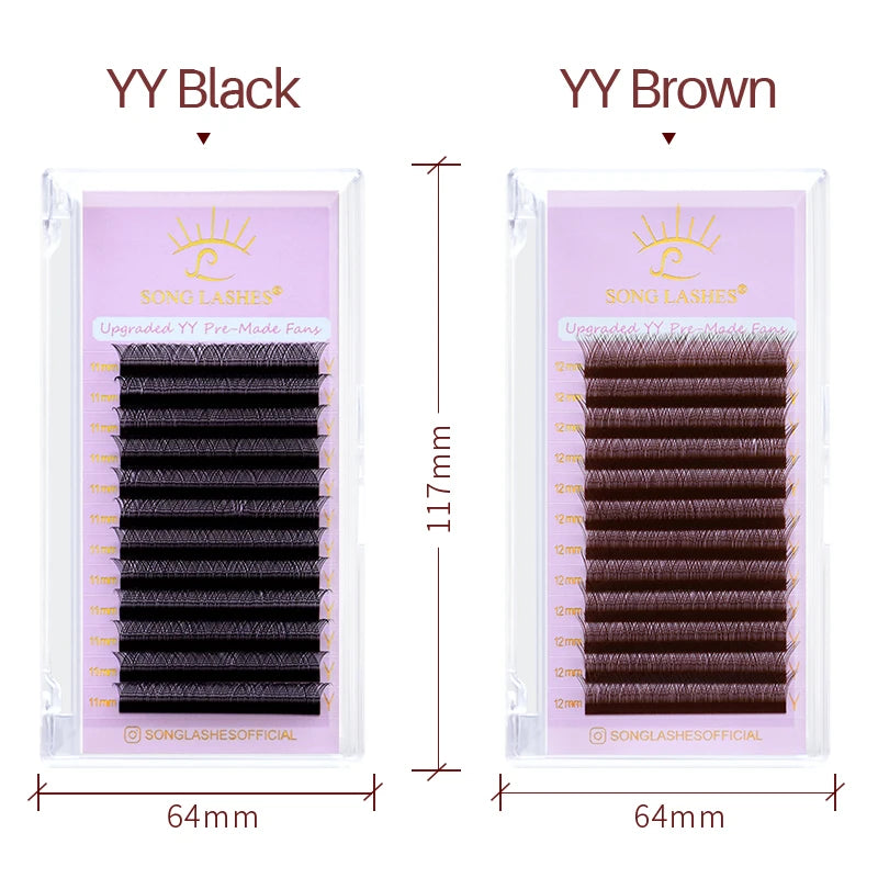 Professional Y Shape Eyelash Extensions | Premade Fans for Salon Use detail view