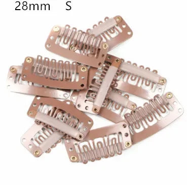10 Pcs/set U 3.2cm 2.7cm Wig Clips Snap for Human Hair Extensions/Weaving Extensions Medium Professional Salon Accessories Clips