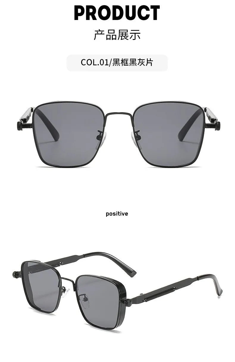 2025 Polarized Sunglasses | Men’s High-End Alloy Frame Fashion Eyewear with UV Protect close-up view