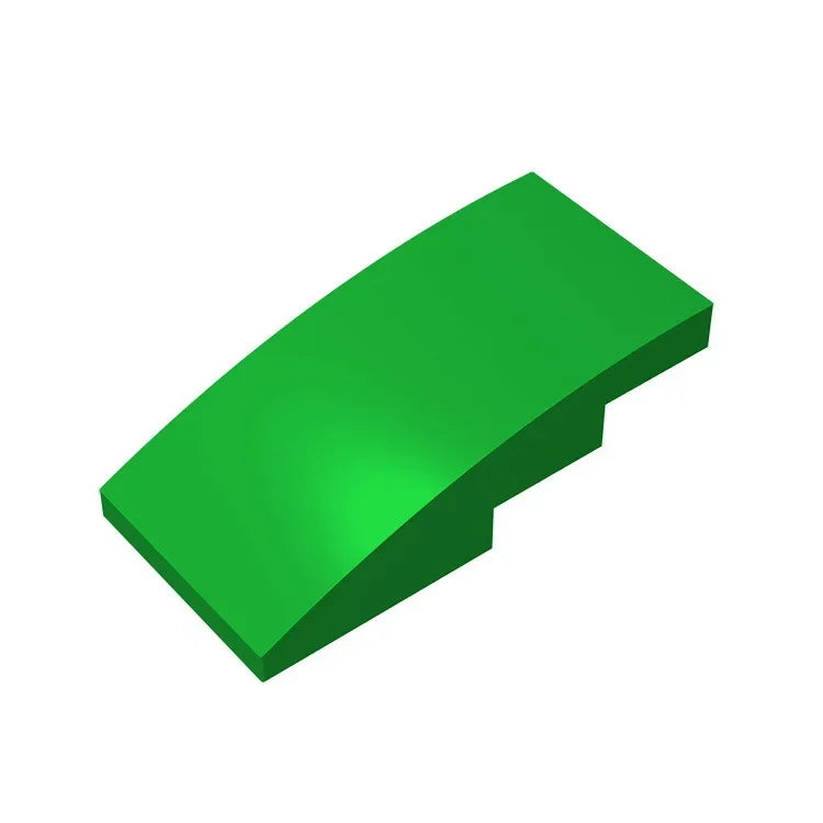 Slope, Curved 4 x 2 Building Block (Gobricks GDS-660) | Compatible with Lego 93606 Par close-up view