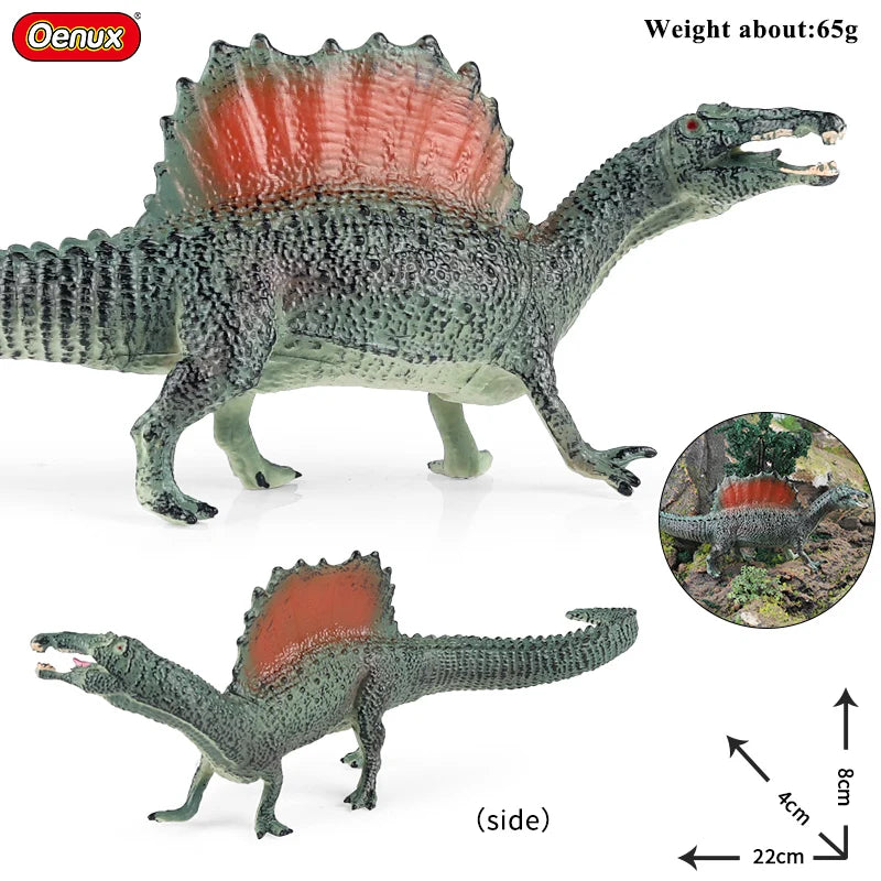 Oenux Jurassic Dinosaurs Action Figures Set | 5 Realistic PVC Models Collection Toy lifestyle view