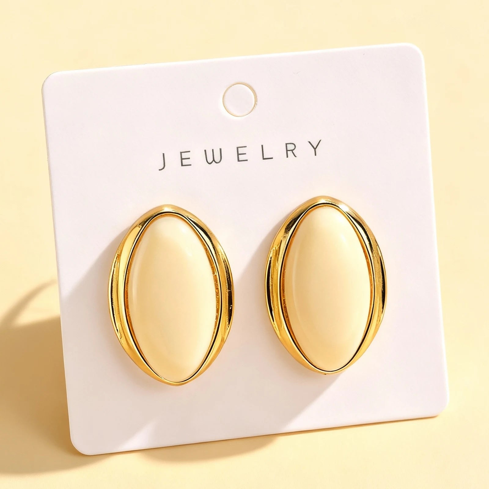 Exaggerated Retro Geometric Ellipse Stud Earrings for Women Personality Oval Earrings Trend Wedding Bride Party Dangle Jewelry