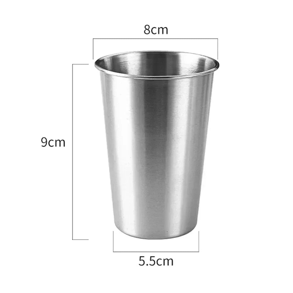 240/300/350/400/500ml Stainless Steel Beer Cup Drinking Mug For Camping Party Coffee lifestyle view