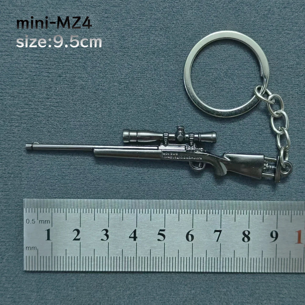 Mini Keychain Pendant Peace Elite 98k Alloy Gun Model PUBG Battlefield Boy Toy Handso lifestyle view