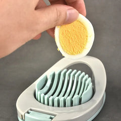Stainless Steel Egg Slicer | Multipurpose Kitchen Cutter for Eggs and Fruit close-up view
