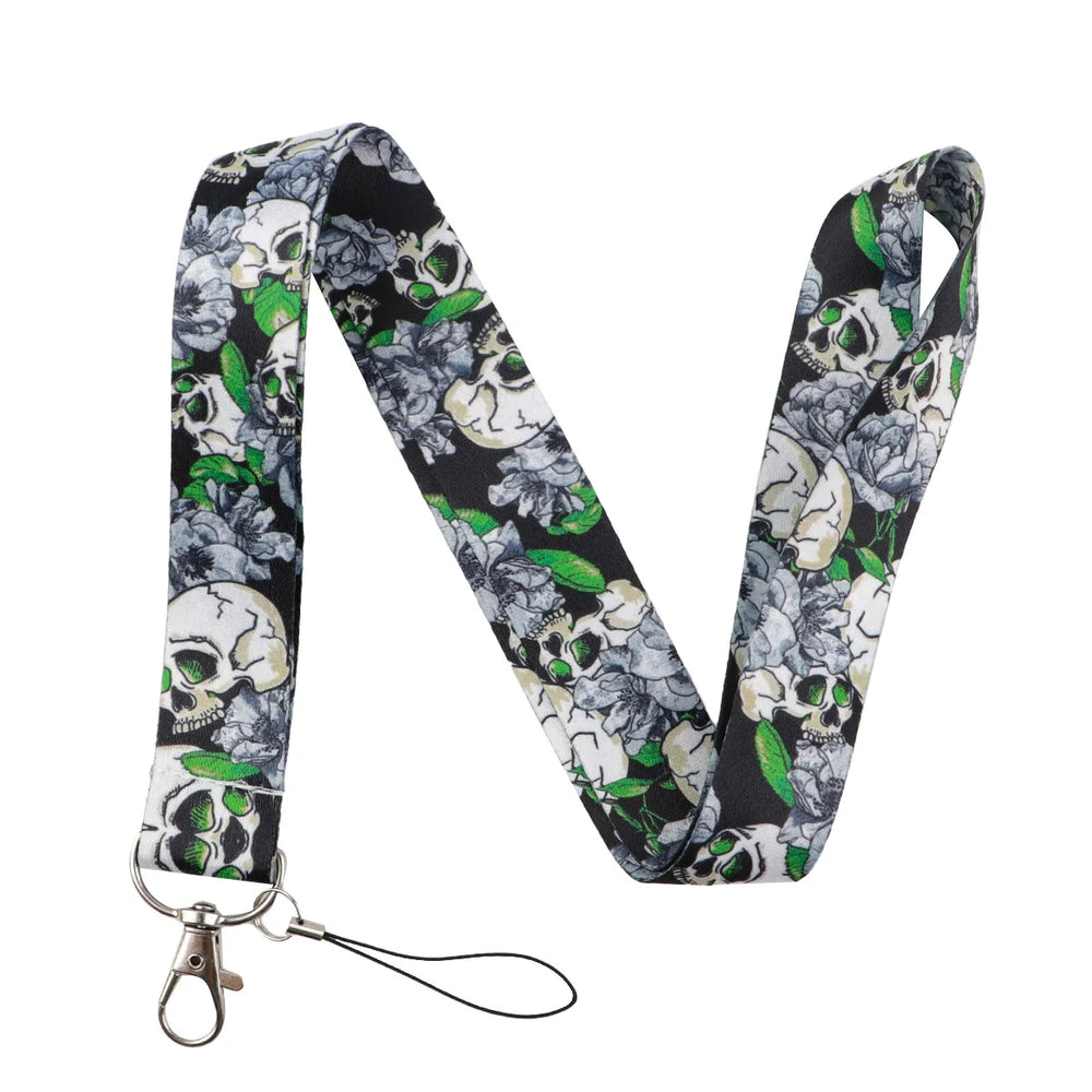 Human Skeleton Lanyard Card Holder Neck Strap for key ID Card Phone Straps Badge Holder detail view