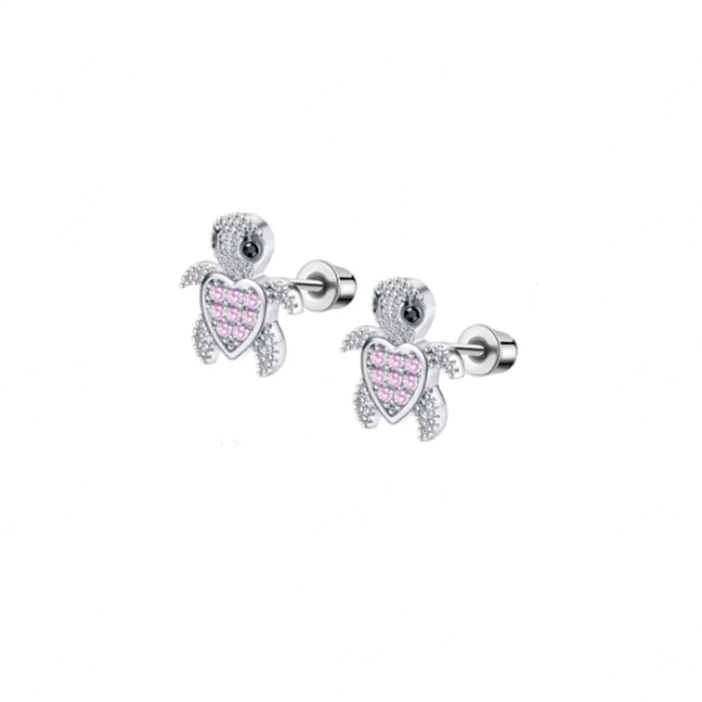 EVISPOL 2-12pcs 316L Stainless Steel Screw Back Stud Earrings Butterfly Heart Flower lifestyle view