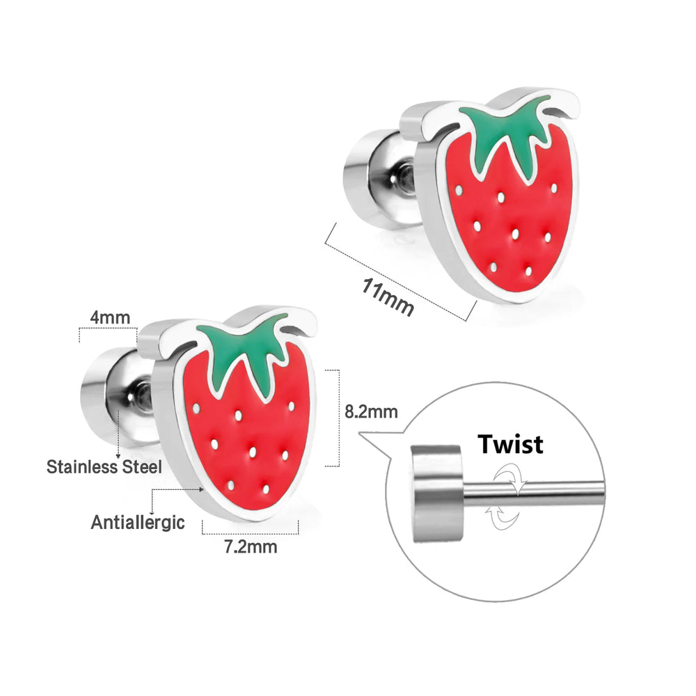 Cute Acrylic Animal Stud Earrings | Surgical Steel Hypoallergenic Earrings for Women alternate view