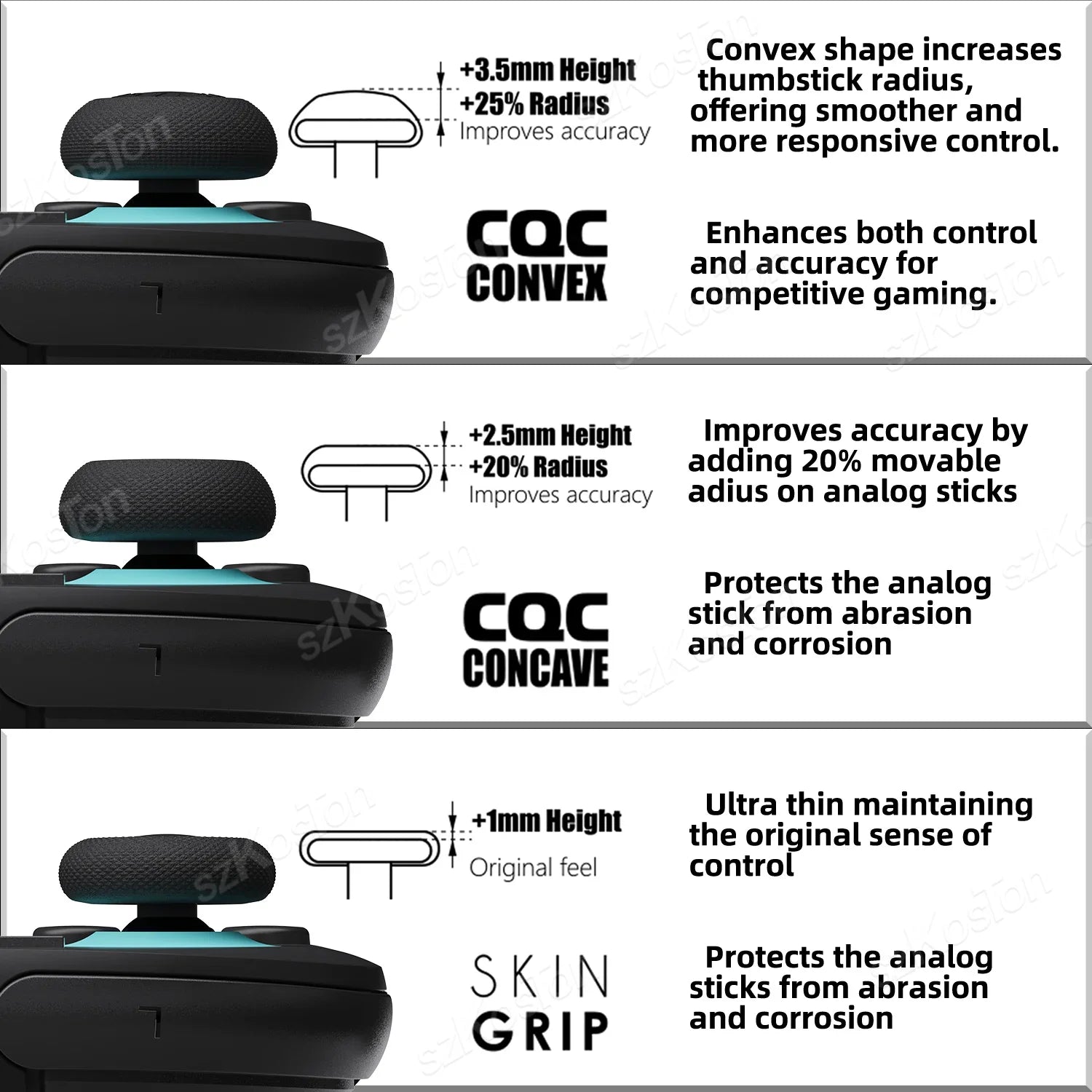 Thumb Grips Caps Set for Switch 2 Handle Joystick Cap Cover Three Model Designs for S lifestyle view