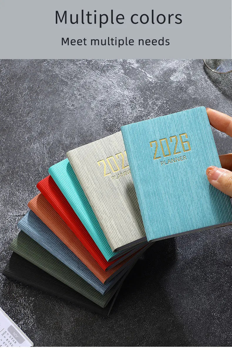 A7 2026 English Planner Book – Mini Pocket Weekly Calendar